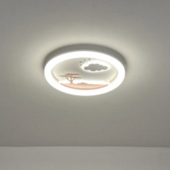 ΠΛΑΦΟΝΙΕΡΑ ΜΕΤΑΛΛΟ-ΠΛΑΣΤΙΚΟ LED 60W 6120Lm 3CCT(3000-4000-6000K) Φ480X65mm ΛΕΥΚΟ-ΡΟΖ ARTE ILLUMINA ALEGRE