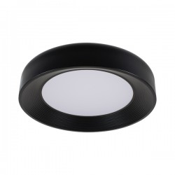 ΠΛΑΦΟΝΙΕΡΑ ΜΕΤΑΛΛΟ-ΑΚΡΥΛΙΚΟ LED 40W 3042Lm 3000K Φ500X100mm ΜΑΥΡΟ ARTE ILLUMINA UPON