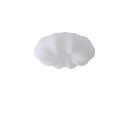 ΠΛΑΦΟΝΙΕΡΑ ΜΕΤΑΛΛΟ-ΠΛΑΣΤΙΚΟ LED 24W 2000Lm 3000K Φ430X160mm ΛΕΥΚΟ ARTE ILLUMINA NEFOS