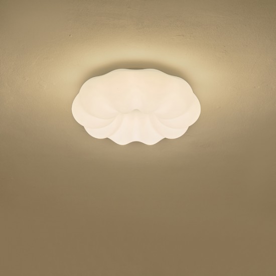 ΠΛΑΦΟΝΙΕΡΑ ΜΕΤΑΛΛΟ-ΠΛΑΣΤΙΚΟ LED 24W 2000Lm 3000K Φ430X160mm ΛΕΥΚΟ ARTE ILLUMINA NEFOS