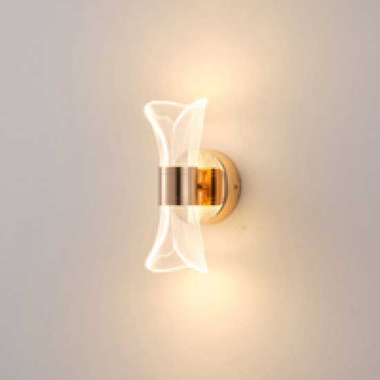 ΑΠΛΙΚΑ TOIXOY ΑΚΡΥΛΙΚΟ LED 8W 720Lm 3000K 105X225mm DOTS ΓΑΛΛΙΚΟ ΧΡΥΣΟ ARTE ILLUMINA TELA