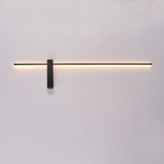 ΑΠΛΙΚΑ TOIXOY ΑΛΟΥΜΙΝΙΟ-ΜΕΤΑΛΛΟ-ΑΚΡΥΛΙΚΟ LED 12W 840Lm 3000K 1000X200X40mm ΜΑΥΡΟ ARTE ILLUMINA CLIO