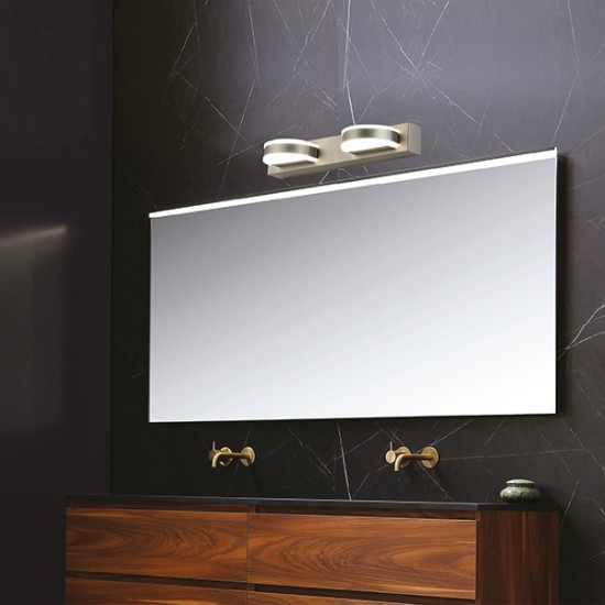 ΑΠΛΙΚΑ ΤΟΙΧΟΥ LED 8W 4000Κ ΟΒΑΛ 2Φ 320X50X100 ΝΙΚΕΛ ARTE ILLUMINA