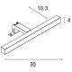 ΦΩΤΙΣΤΙΚΟ ΜΠΑΝΙΟΥ ΠΛΑΣΤΙΚΟ LED 5W 450Lm 4000Κ 300X103X4mm ΑΣΗΜΙ (2τρόποι στήριξης) ARTE ILLUMINA DIPLO