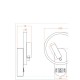 ΑΠΛΙΚΑ ΑΝΑΓΝΩΣΗΣ ΔΙΠΛΟΥ ΦΩΤΙΣΜΟΥ LED 3+10W 150+600Lm 3000K 180x78x243mm ΜΕ USB TYPE C ΛΕΥΚΗ ARTE ILLUMINA FORMA