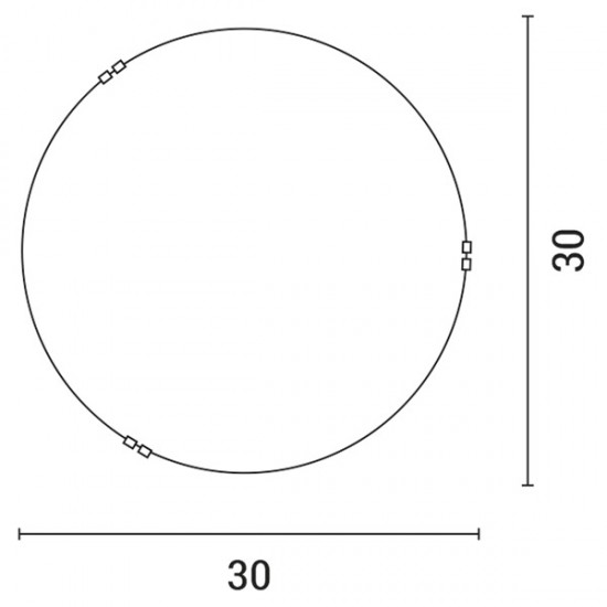 ΠΛΑΦΟΝΙΕΡΑ ΤΟΙΧΟΥ ΓΥΑΛΙ 1XΕ27 Max 15W Φ300x90mm ΛΕΥΚΟ-ΑΣΗΜΙ ARTE ILLUMINA PAROS