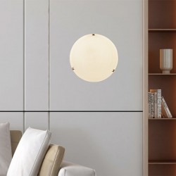 ΠΛΑΦΟΝΙΕΡΑ ΤΟΙΧΟΥ ΓΥΑΛΙ 1XΕ27 Max 15W Φ300mm ΜΕΛΙ-ΜΠΡΟΝΖΕ ARTE ILLUMINA ERIS