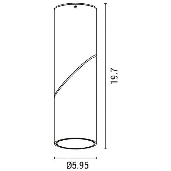 ΦΩΤΙΣΤΙΚΟ ΟΡΟΦΗΣ ΚΙΝΗΤΟ ΚΥΛΙΝΔΡΟΣ 1XGU10 MAX 8W Φ59,5X197 ΠΛΑΣΤΙΚΟ ΜΑΥΡΟ ARTE ILLUMINA CYLINDER