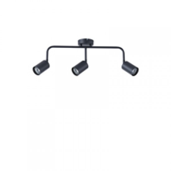 ΣΠΟΤ ΜΕΤΑΛΛΟ 3ΦΩΤΟ 3XGU10 Max 7W 500X230mm ΜΑΥΡΟ ARTE ILLUMINA OLYMP