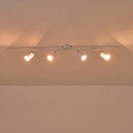 ΣΠΟΤ ΜΕΤΑΛΛΟ 4ΦΩΤΟ 4XGU10 Max 7W 790X165mm ΛΕΥΚΟ ARTE ILLUMINA OLYMP