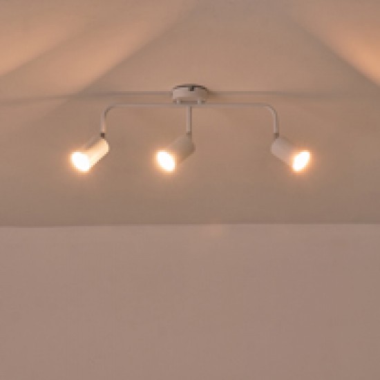 ΣΠΟΤ ΜΕΤΑΛΛΟ 3ΦΩΤΟ 3XGU10 Max 7W 500X230mm ΛΕΥΚΟ ARTE ILLUMINA OLYMP