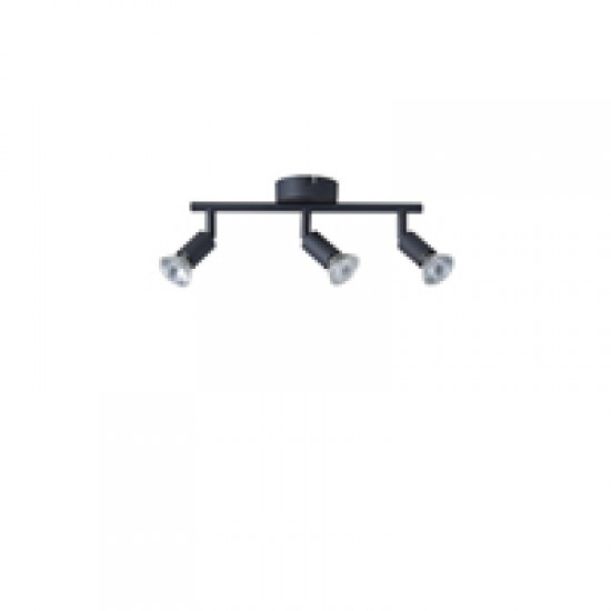 ΣΠΟΤ ΚΙΝΗΤΟ ΜΕΤΑΛΛΟ 3ΦΩΤΟ 3XGU10 Max 7W 300X80X125mm ΜΑΥΡΟ ARTE ILLUMINA VORRAS