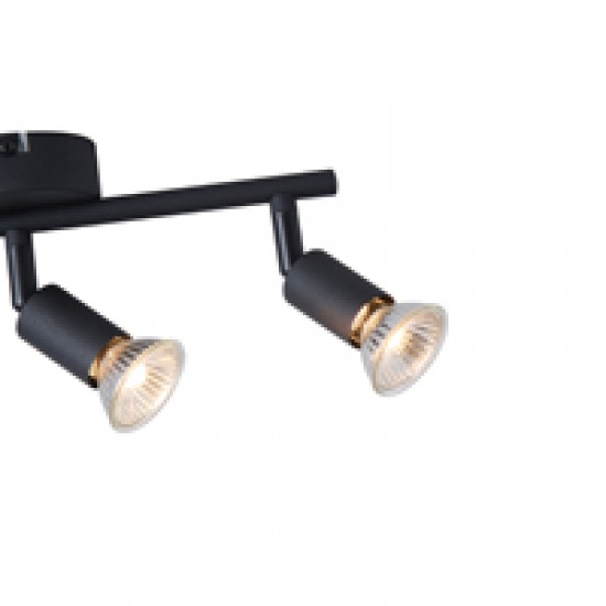 ΣΠΟΤ ΚΙΝΗΤΟ ΜΕΤΑΛΛΟ 3ΦΩΤΟ 3XGU10 Max 7W 300X80X125mm ΜΑΥΡΟ ARTE ILLUMINA VORRAS