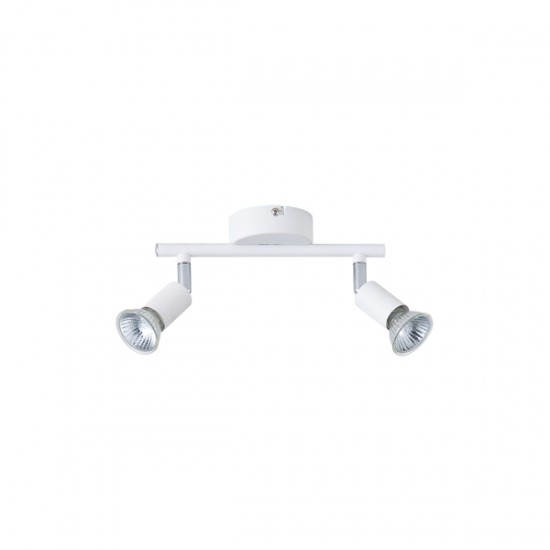 ΣΠΟΤ ΚΙΝΗΤΟ ΜΕΤΑΛΛΟ 2ΦΩΤΟ 2XGU10 Max 7W 220X80X125mm ΛΕΥΚΟ ARTE ILLUMINA VORRAS
