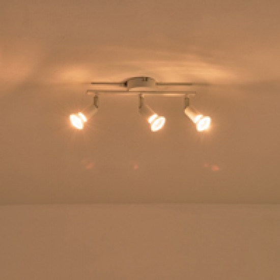 ΣΠΟΤ ΚΙΝΗΤΟ ΜΕΤΑΛΛΟ 3ΦΩΤΟ 2XGU10 Max 7W 300X80X125mm ΛΕΥΚΟ ARTE ILLUMINA VORRAS