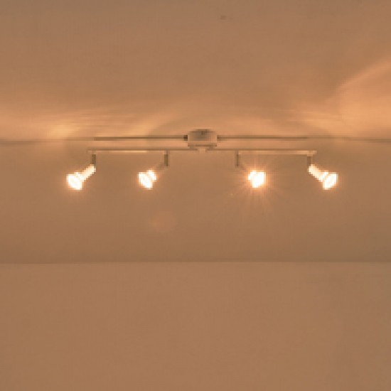 ΣΠΟΤ ΚΙΝΗΤΟ ΜΕΤΑΛΛΟ 4ΦΩΤΟ 3XGU10 Max 7W 600X80X125mm ΛΕΥΚΟ ARTE ILLUMINA VORRAS