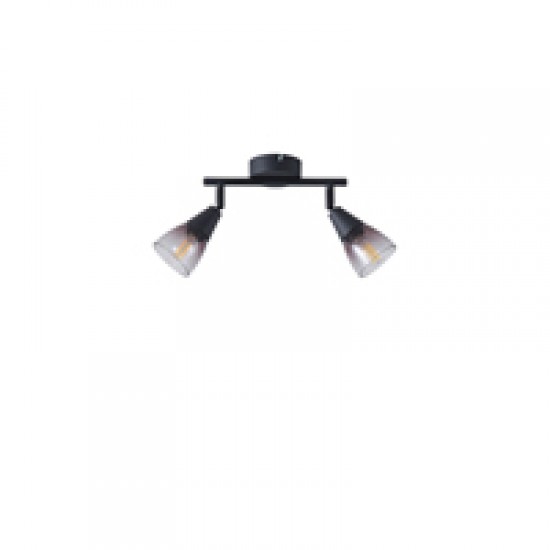 ΣΠΟΤ ΜΕΤΑΛΛΟ ΓΥΑΛΙ 2ΦΩΤΟ 2XE14 Max 8W 220X80X165mm ΦΙΜΕ ARTE ILLUMINA CLASSY