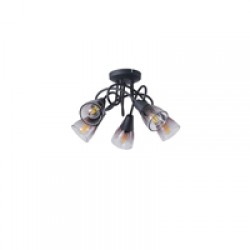 ΣΠΟΤ ΜΕΤΑΛΛΟ ΓΥΑΛΙ 5ΦΩΤΟ 5XE14 Max 8W 380X185mm ΦΙΜΕ ARTE ILLUMINA CLASSY