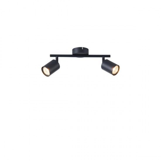 ΣΠΟΤ ΜΕΤΑΛΛΟ 2ΦΩΤΟ 2XGU10 Max 7W 300X130mm ΜΑΥΡΟ ARTE ILLUMINA OLYMP