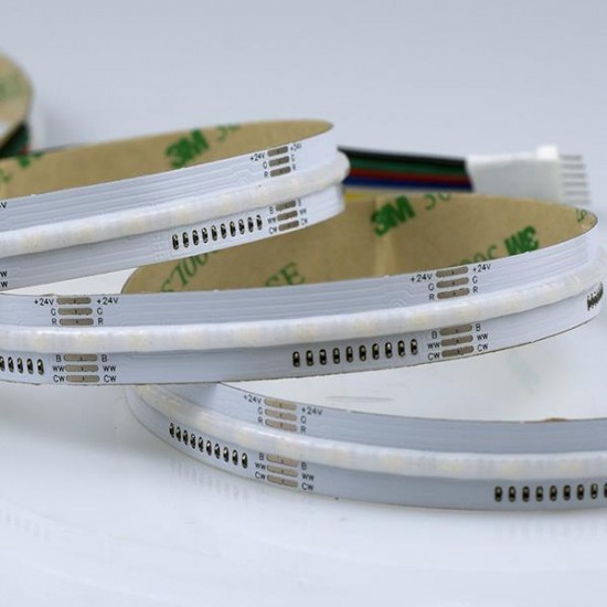 ΤΑΙΝΙΑ LED COB 5M 12W 24V RGBW 4000K 640L/M IP44 PRO