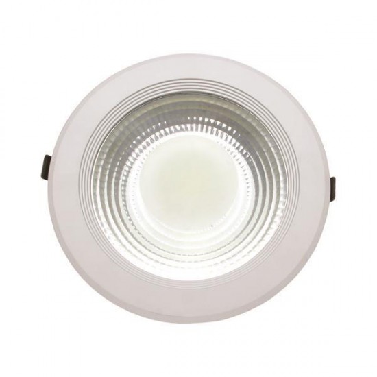 ΦΩΤΙΣΤΙΚΟ ΧΩΝΕΥΤΟ LED COB 30W 6500K Φ220 ΛΕΥΚΟ PLUS