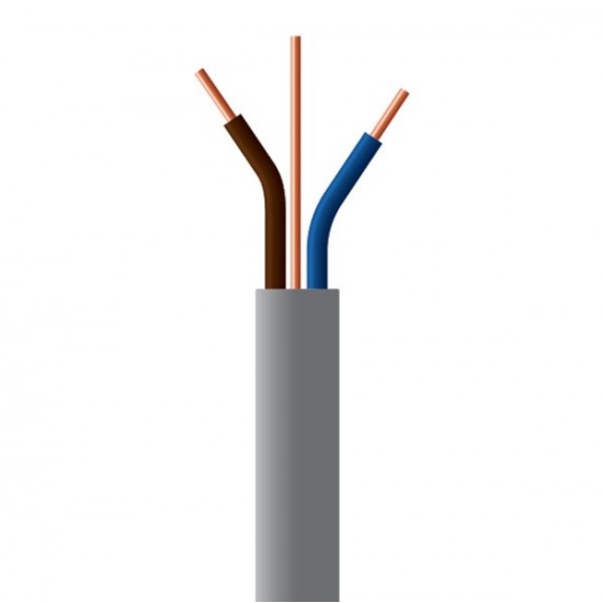 ΚΑΛΩΔΙΟ ΠΛΑΚΕ 2X1,5+1mm² ΓΚΡΙ (100m Cardboard Reels)