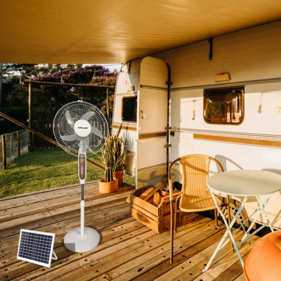 ΑΝΕΜΙΣΤΗΡΑΣ ΟΡΘΟΣΤΑΤΗΣ ΛΕΥΚΟΣ Φ45 15W ΕΠΑΝΑΦΟΡΤΙΖΟΜΕΝΟΣ ΜΕ ΗΛΙΑΚΟ ΠΑΝΕΛ