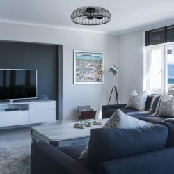 ΑΝΕΜΙΣΤΗΡΑΣ ΠΛΑΦΟΝΙΕΡΑ ΟΡΟΦΗΣ Φ79 ΜΑΥΡΟΣ 28W DC ΜΟΤΕΡ ΜΕ LED ΦΩΣ 60W ΚΑΙ ΚΟΝΤΡΟΛ