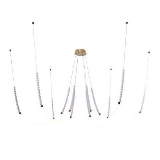 ΦΩΤΙΣΤΙΚΟ ΚΡΕΜΑΣΤΟ LED 75W 4500Lm 3000K 1200XH1500mm ΛΕΥΚΟ-ΧΡΥΣΟ ARTE ILLUMINA PEARLETTE