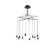 ΦΩΤΙΣΤΙΚΟ ΚΡΕΜΑΣΤΟ ΑΛΟΥΜΙΝΙΟ-ΜΕΤΑΛΛΟ-ΑΚΡΥΛΙΚΟ 10ΦΩΤΟ LED 50W 3500Lm 3000K Φ800X1200mm ΜΑΥΡΟ ARTE ILLUMINA CAMPANELLE