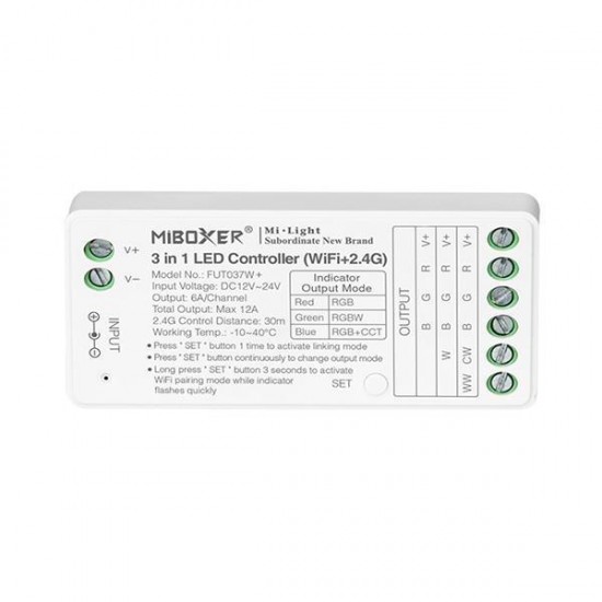 ΑΣΥΡΜΑΤΟ RF Wifi CONTROLLER RGB-RGBW 6A DC 12V/144W 24V/240W