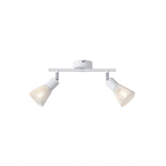 ΣΠΟΤ ΜΕ ΔΙΧΤΥ ΜΕΤΑΛΛΟ 2ΦΩΤΟ 2XE14 Max 8W 255X80X145mm ΛΕΥΚΟ ARTE ILLUMINA MESHY
