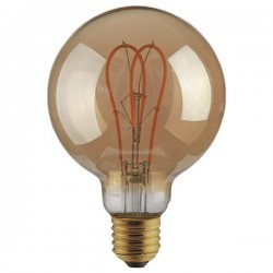 ΛΑΜΠΑ LED G125 FILAMENT "DECOR" 5W 300lm E27 2000K 220-240V DIMMABLE GOLD