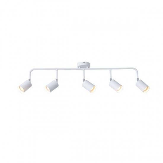 ΣΠΟΤ ΜΕΤΑΛΛΟ 5ΦΩΤΟ 5XGU10 Max 7W 800X230mm ΛΕΥΚΟ ARTE ILLUMINA OLYMP