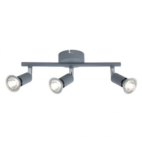 ΣΠΟΤ ΚΙΝΗΤΟ ΜΕΤΑΛΛΟ 3ΦΩΤΟ 3XGU10 Max 7W 300X80X125mm ΓΚΡΙ ARTE ILLUMINA VORRAS