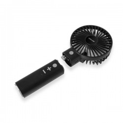 ΑΝΕΜΙΣΤΗΡΑΣ ΧΕΙΡΟΣ 4 ΣΕ 1 POWER BANK, ΗΧΕΙΟ BLUETOOTH, ΦΑΚΟΣ ΕΠΑΝΑΦΟΡΤΙΖΟΜΕΝΟΣ Φ10 ΜΑΥΡΟΣ