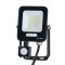 ΠΡΟΒΟΛΕΑΣ LED 20W SMD ΜΕ ΠΕΡΙΣΤΡΕΦΟΜΕΝΟ ΑΝΙΧΝΕΥΤΗ ΚΙΝΗΣΗΣ ΜΑΥΡΟΣ IP54 6500K PLUS