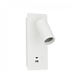 ΑΠΛΙΚΑ ΑΝΑΓΝΩΣΗΣ ΑΛΟΥΜΙΝΙΟΥ 1XGU11 MAX8W Φ40x80mm ΜΕ USB TYPE C ΑΣΠΡΗ ARTE ILLUMINA VON