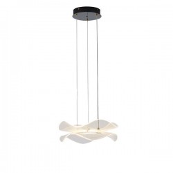 ΦΩΤΙΣΤΙΚΟ ΚΡΕΜΑΣΤΟ ΑΚΡΥΛΙΚΟ ΣΤΡΟΓΓΥΛΟ LED 24W 2160Lm 3000K Φ340X1250mm ΜΑΥΡΟ ARTE ILLUMINA FIRENZE