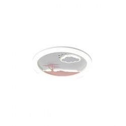 ΠΛΑΦΟΝΙΕΡΑ ΜΕΤΑΛΛΟ-ΠΛΑΣΤΙΚΟ LED 60W 6120Lm 3CCT(3000-4000-6000K) Φ480X65mm ΛΕΥΚΟ-ΡΟΖ ARTE ILLUMINA ALEGRE