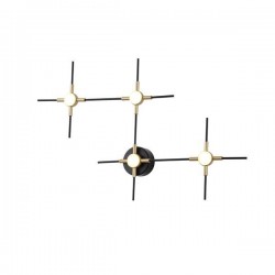 ΠΛΑΦΟΝΙΕΡΑ 14W 840Lm 3000K 39X60X5 ΜΑΥΡΟ-ΧΡΥΣΟ ARTE ILLUMINA STELA