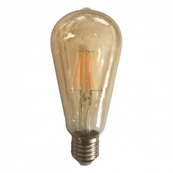 ΛΑΜΠΑ LED ST64 FILAMENT 10W 1050lm E27 2500K 220-240V GOLD DIMMABLE