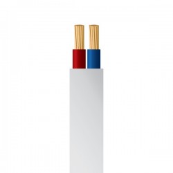 ΚΑΛΩΔΙΟ ΕΥΚΑΜΠΤΟ ΟΒΑΛ H03VVH2-F 2X0,75mm² ΛΕΥΚΟ (100m/Roll)