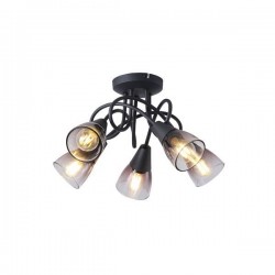 ΣΠΟΤ ΜΕΤΑΛΛΟ ΓΥΑΛΙ 5ΦΩΤΟ 5XE14 Max 8W 380X185mm ΦΙΜΕ ARTE ILLUMINA CLASSY