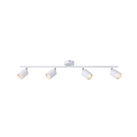 ΣΠΟΤ ΜΕΤΑΛΛΟ 4ΦΩΤΟ 4XGU10 Max 7W 790X165mm ΛΕΥΚΟ ARTE ILLUMINA OLYMP