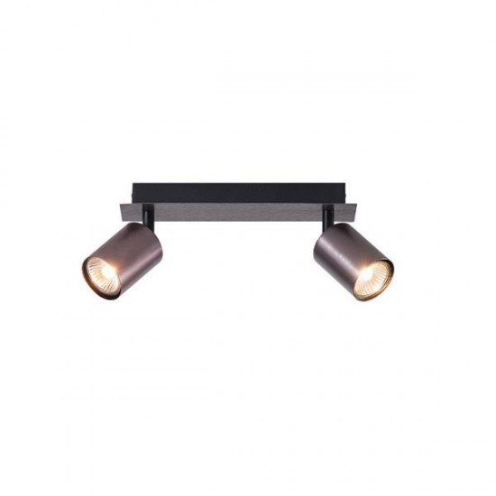 ΣΠΟΤ ΑΛΟΥΜΙΝΙΟ 2ΦΩΤΟ 2XGU10 Max 7W 250X120mm ΓΚΡΙ ARTE ILLUMINA LUXY