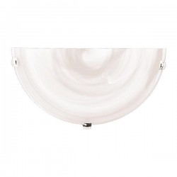 ΑΠΛΙΚΑ ΤΟΙΧΟΥ ΓΥΑΛΙ 1XΕ27 Max 15W Φ300x90mm ΛΕΥΚΟ-ΑΣΗΜΙ ARTE ILLUMINA ERIS