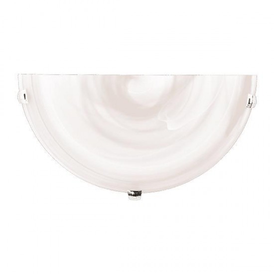 ΑΠΛΙΚΑ ΤΟΙΧΟΥ ΓΥΑΛΙ 1XΕ27 Max 15W Φ300x90mm ΛΕΥΚΟ-ΑΣΗΜΙ ARTE ILLUMINA ERIS