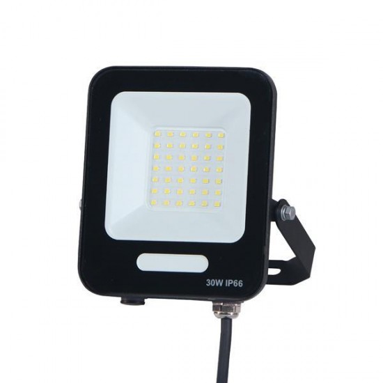 ΠΡΟΒΟΛΕΑΣ LED SMD 30W ΜΑΥΡΟΣ IP66 6500K PLUS