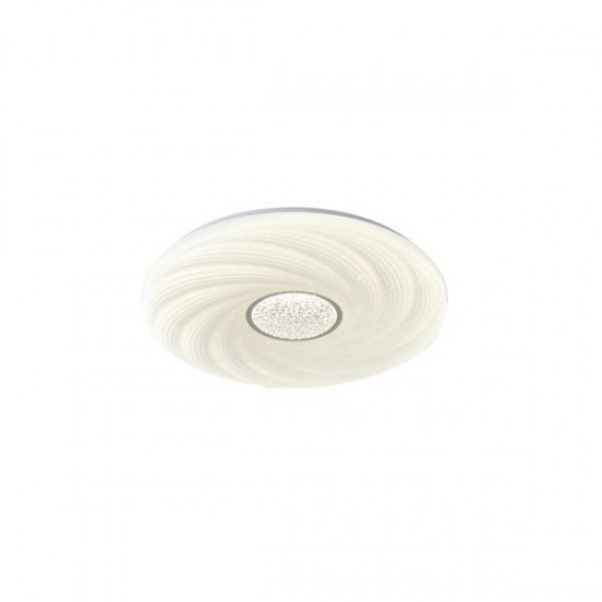 ΠΛΑΦΟΝΙΕΡΑ ΜΕΤΑΛΛΟ-ΠΛΑΣΤΙΚΟ LED 60W 5580Lm 3CCT(3000-4000-6500K) Φ480X75mm ΛΕΥΚΟ ARTE ILLUMINA TRIANO